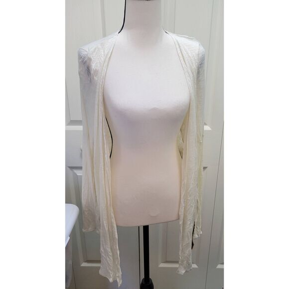 DECREE Sz M Open Front Lt Rayon Cardigan w/ Braided Belt New - Picture 5 of 8